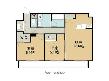 レオパレスHIDE27(1K/1階)の間取り写真