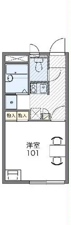レオパレス学園東町 1階階 間取り