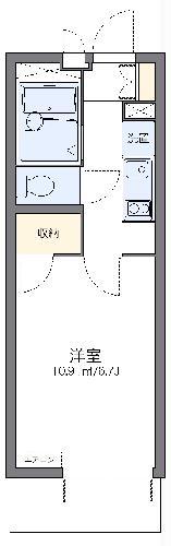 レオパレスフジニューコート(1K/1階)の間取り写真