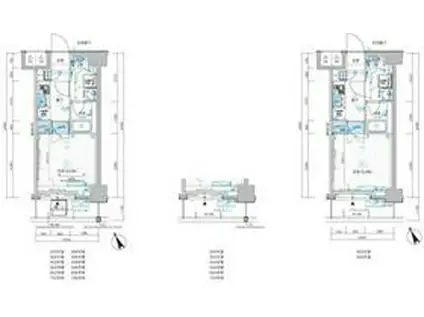 メインステージ川口ウエスト(1K/8階)の間取り写真