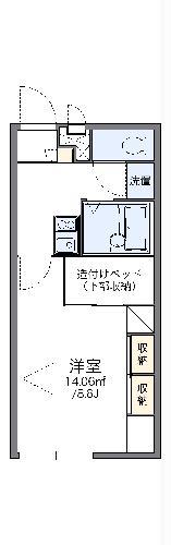 レオパレストリーゴ(1K/1階)の間取り写真