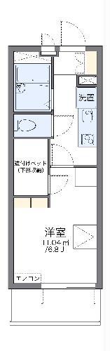 レオパレスMILFORD(1K/4階)の間取り写真