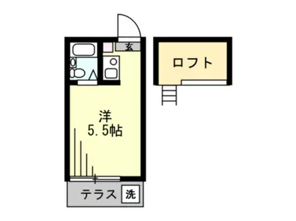 セントラル三ツ沢(ワンルーム/2階)の間取り写真