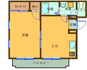 コナビック佐鳴台(1DK/1階)の間取り写真