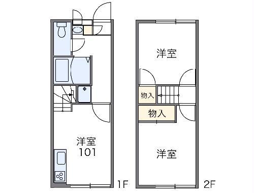 レオパレスKITAGATA(2DK/1階)の間取り写真