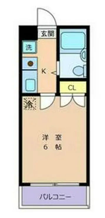 スカイコート多摩川第2 2階階 間取り