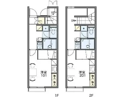 レオパレススタイリッシュコート(1K/1階)の間取り写真