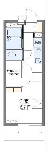 レオパレスMILFORD(1K/1階)の間取り写真