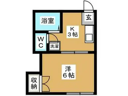 ハイツトキワ(1K/1階)の間取り写真