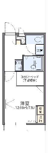 レオパレス権平谷(1K/1階)の間取り写真