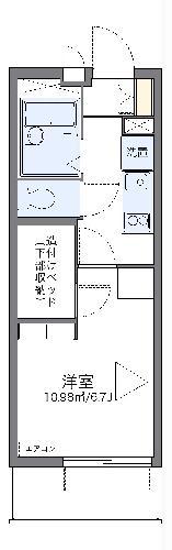 レオパレスきぼう(1K/1階)の間取り写真
