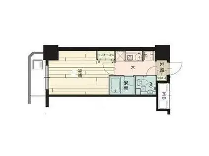 ロジェ今福鶴見(1K/11階)の間取り写真