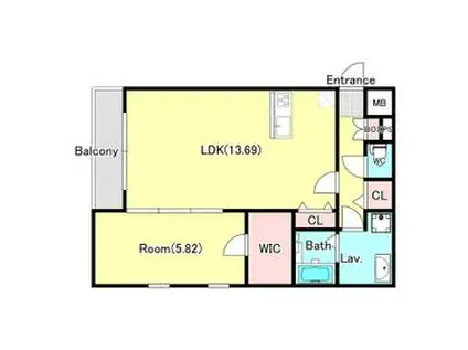 シエーナ川口元郷(1LDK/1階)の間取り写真