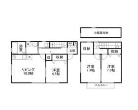 静岡鉄道静岡清水線 長沼駅(静岡) 徒歩39分 2階建 築15年(3SLDK)の間取り写真