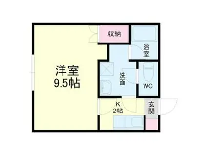 パークサイド21(1K/1階)の間取り写真