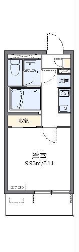 レオネクストNISHIGAIⅢ(1K/1階)の間取り写真
