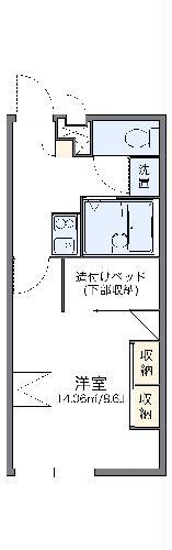 レオパレスサザン(1K/1階)の間取り写真