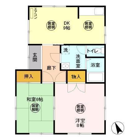 内房線 君津駅 徒歩49分 1階建 築36年(2DK)の間取り写真