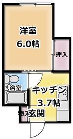 大場コーポ(2DK/1階)の間取り写真