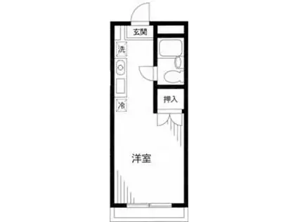 ファインコート益田(ワンルーム/2階)の間取り写真