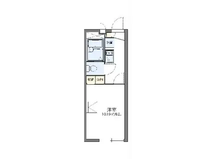 レオパレスPRENDRE新宿(1K/1階)の間取り写真