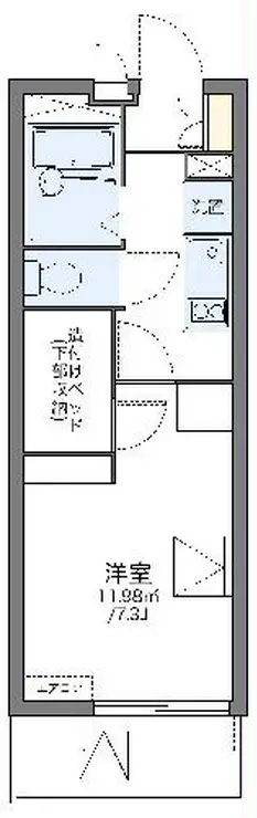 レオパレスウィンヒル 3階階 間取り