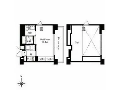 シュロス武蔵新城(ワンルーム/5階)の間取り写真