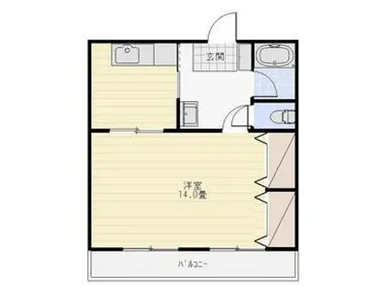 エクセルハイツ(1DK/2階)の間取り写真