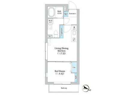 COMPOSITE目黒学芸大学THEPA(1DK/2階)の間取り写真