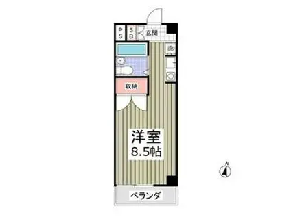 アネックス和総(ワンルーム/2階)の間取り写真