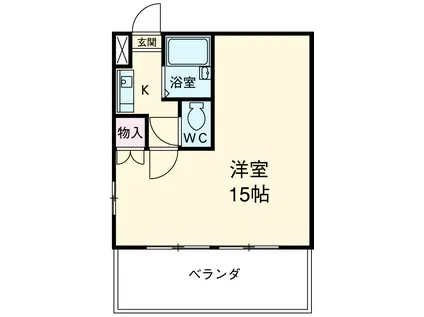 グランディ簗瀬(1K/5階)の間取り写真