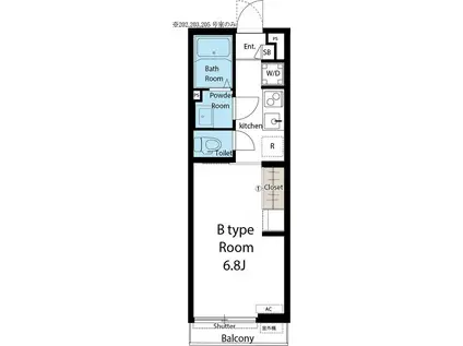 リブリ・スミレ(1K/2階)の間取り写真