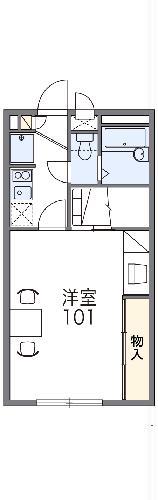 レオパレス友A(1K/1階)の間取り写真