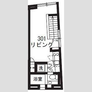 ファーレ代々木上原2(ワンルーム/3階)の間取り写真