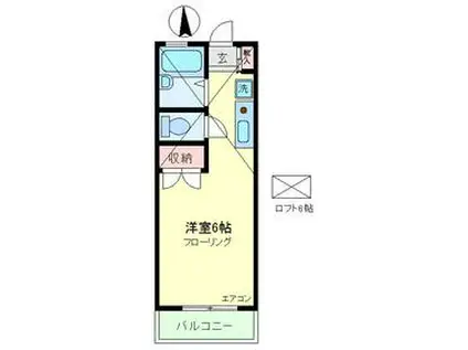 センチュリー坂浜(1SK/1階)の間取り写真