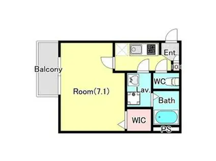 春日部市下蛭田86Z-MAISON(1K/2階)の間取り写真