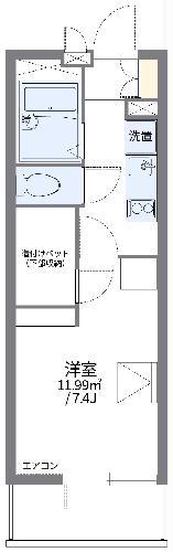 レオパレスラ ソワ(1K/3階)の間取り写真