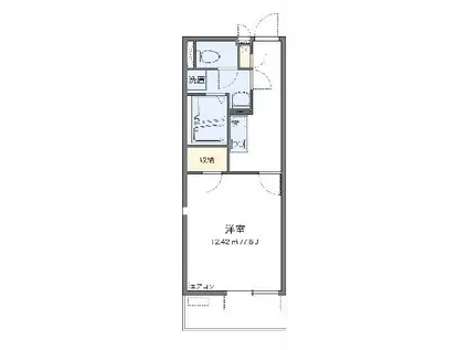 レオネクストホワイトメゾン(1K/2階)の間取り写真