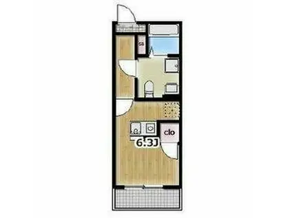 AMBITION岩槻本町(ワンルーム/3階)の間取り写真