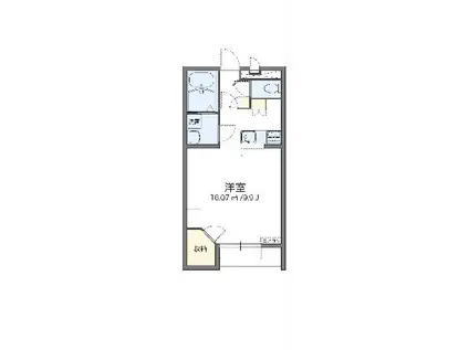 レオパレスエテルナ(1K/2階)の間取り写真