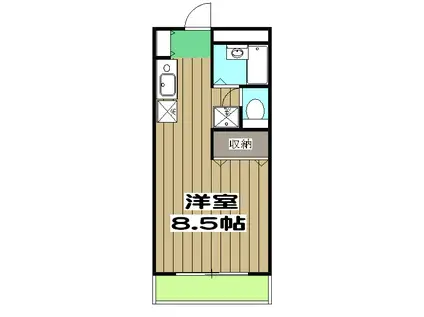 ジオコート桂(ワンルーム/3階)の間取り写真