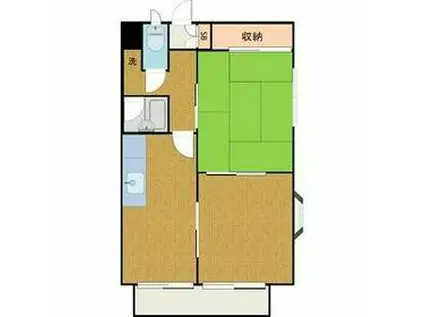 ガーデンハイツ鎌ヶ谷(2LDK/1階)の間取り写真