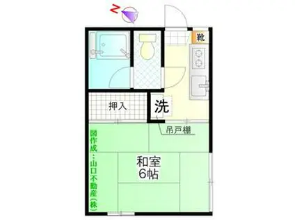 高橋アパート(1K/2階)の間取り写真