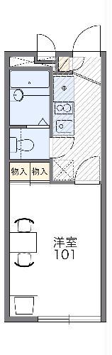 レオパレスパインズ(1K/2階)の間取り写真