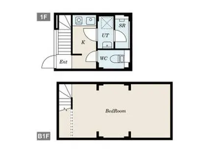 北沢4ビル(1K/1階)の間取り写真