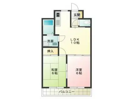 ハイランドパレス(2LDK/2階)の間取り写真