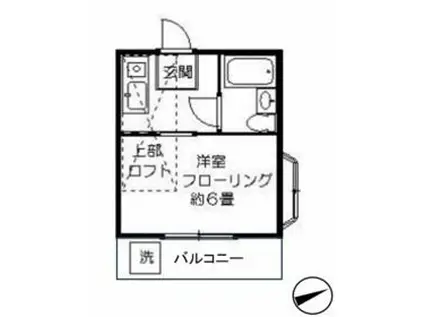 ドエル・イン綱島(ワンルーム/2階)の間取り写真