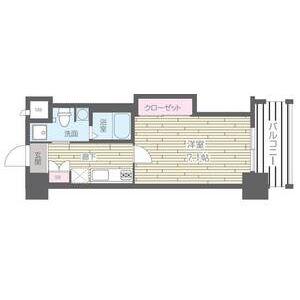 HF四条河原町レジデンス(1K/3階)の間取り写真