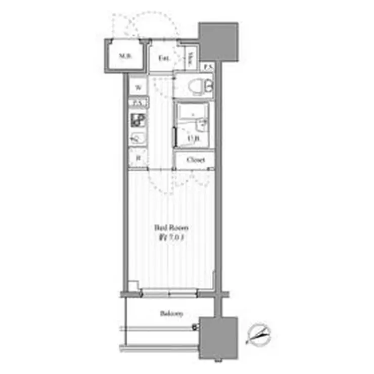 スペーシア梅屋敷 11階階 間取り