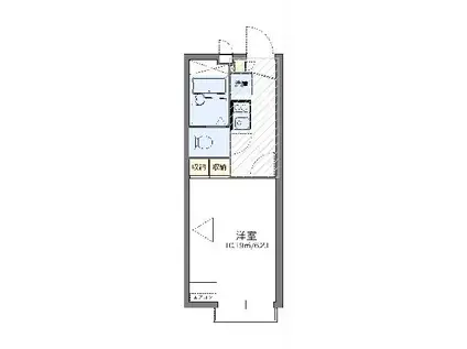 レオパレスアビイ ロード(1K/2階)の間取り写真
